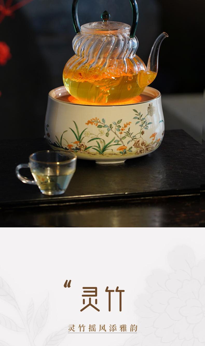 粉彩灵竹详情4